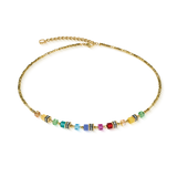 Collana Mini Cubes multicolore rainbow oro