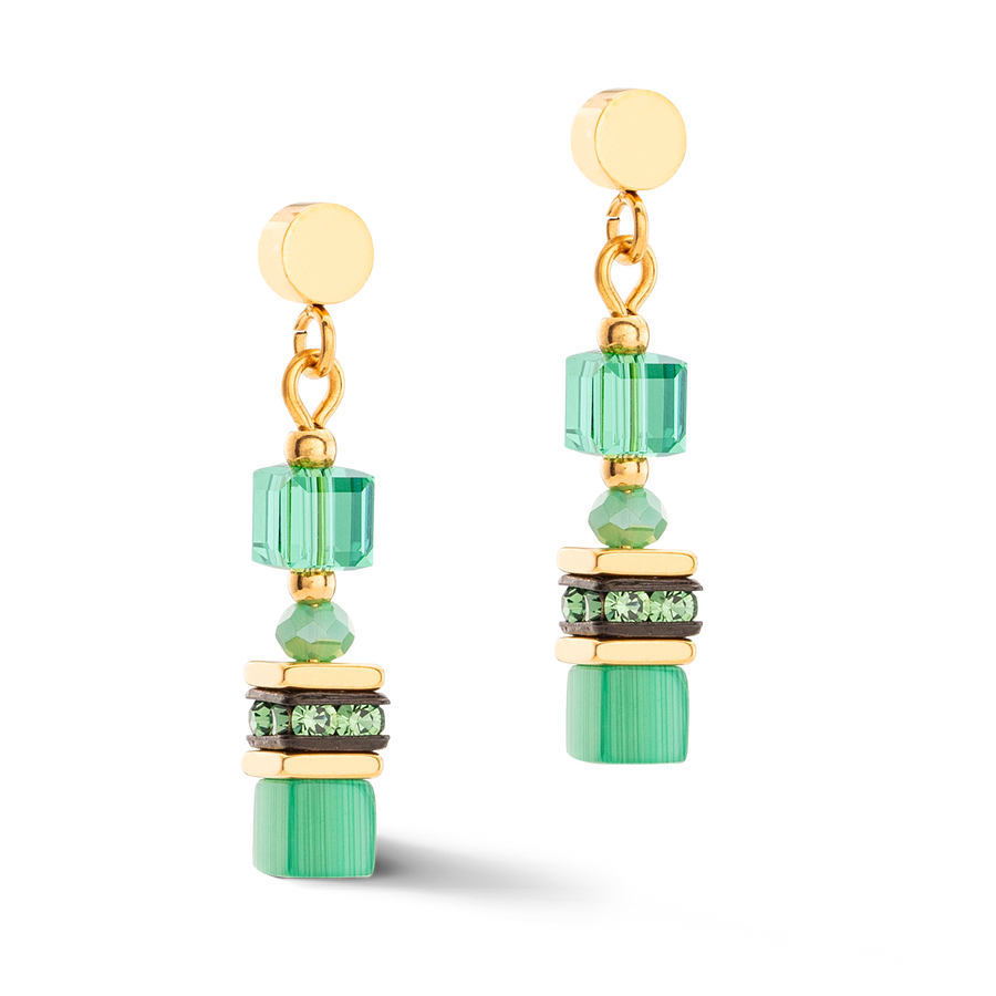 Orecchini Mini Cubes verde