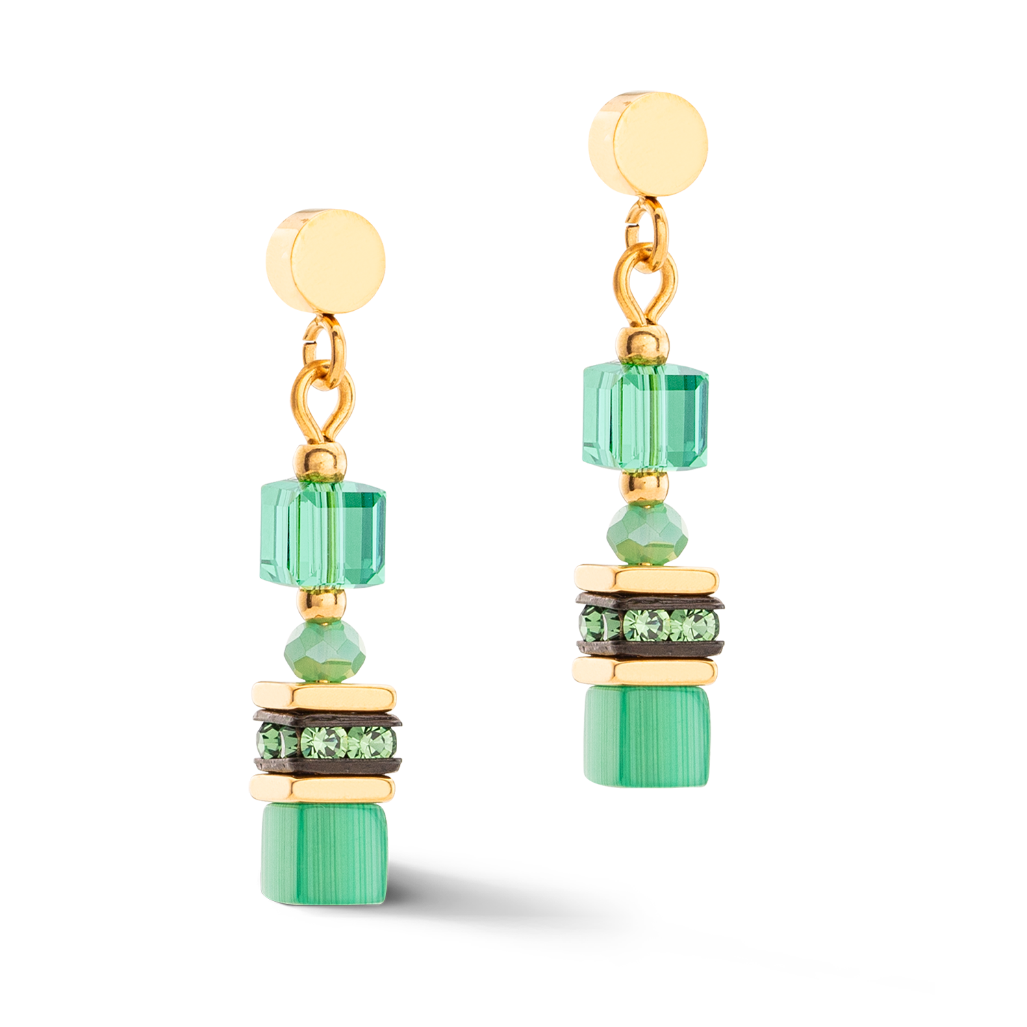 Orecchini Mini Cubes verde