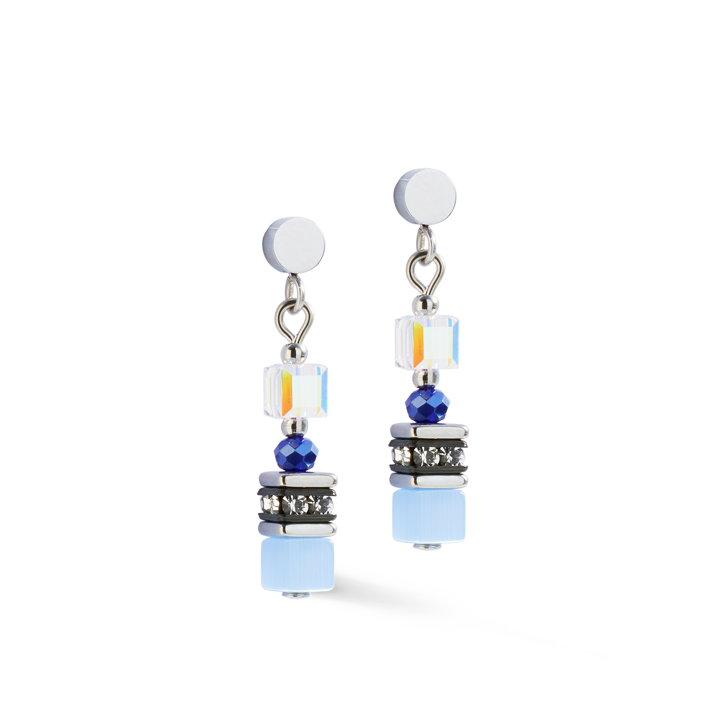 Orecchini Mini Cubes blu
