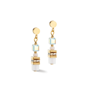 Orecchini Mini Cubes oro-bianco