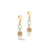 Orecchini Mini Cubes oro-bianco