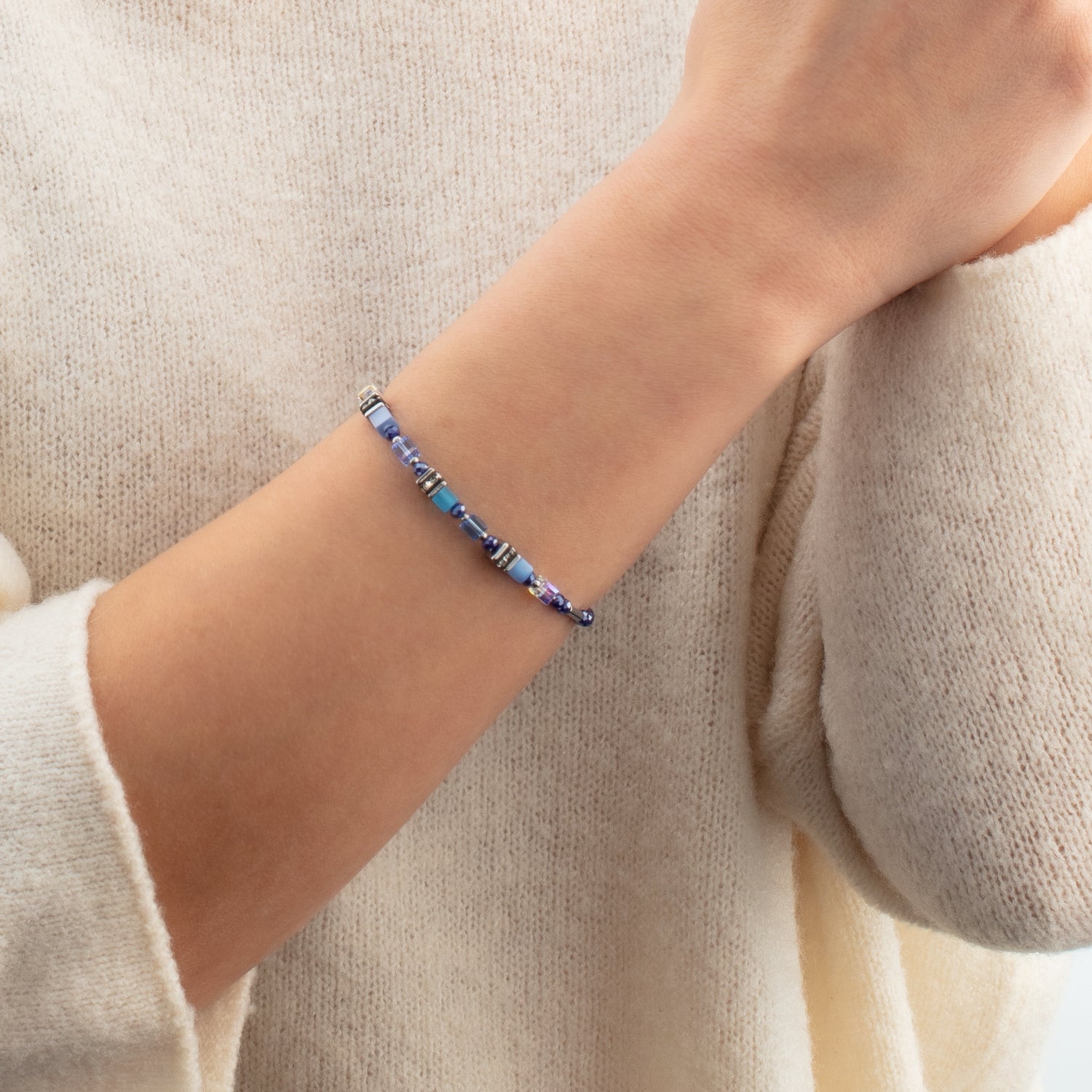 Bracciale Mini Cubes blu