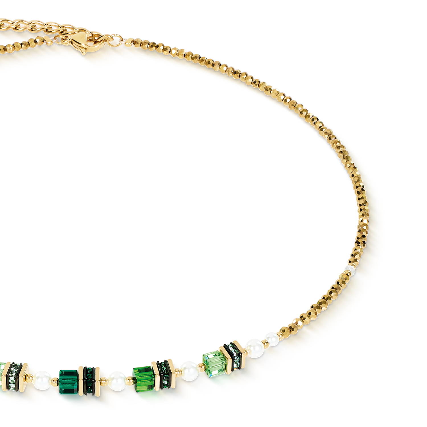 Collana Sparkling Princess oro-smeraldo
