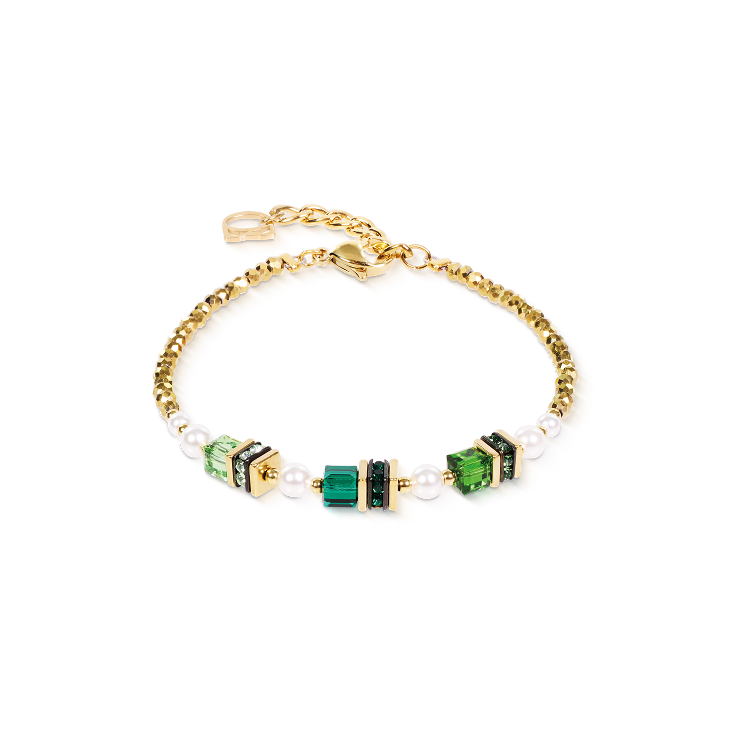 Bracciale Sparkling Princess oro-smeraldo