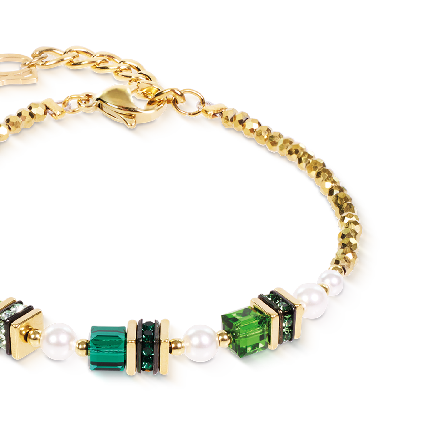 Bracciale Sparkling Princess oro-smeraldo