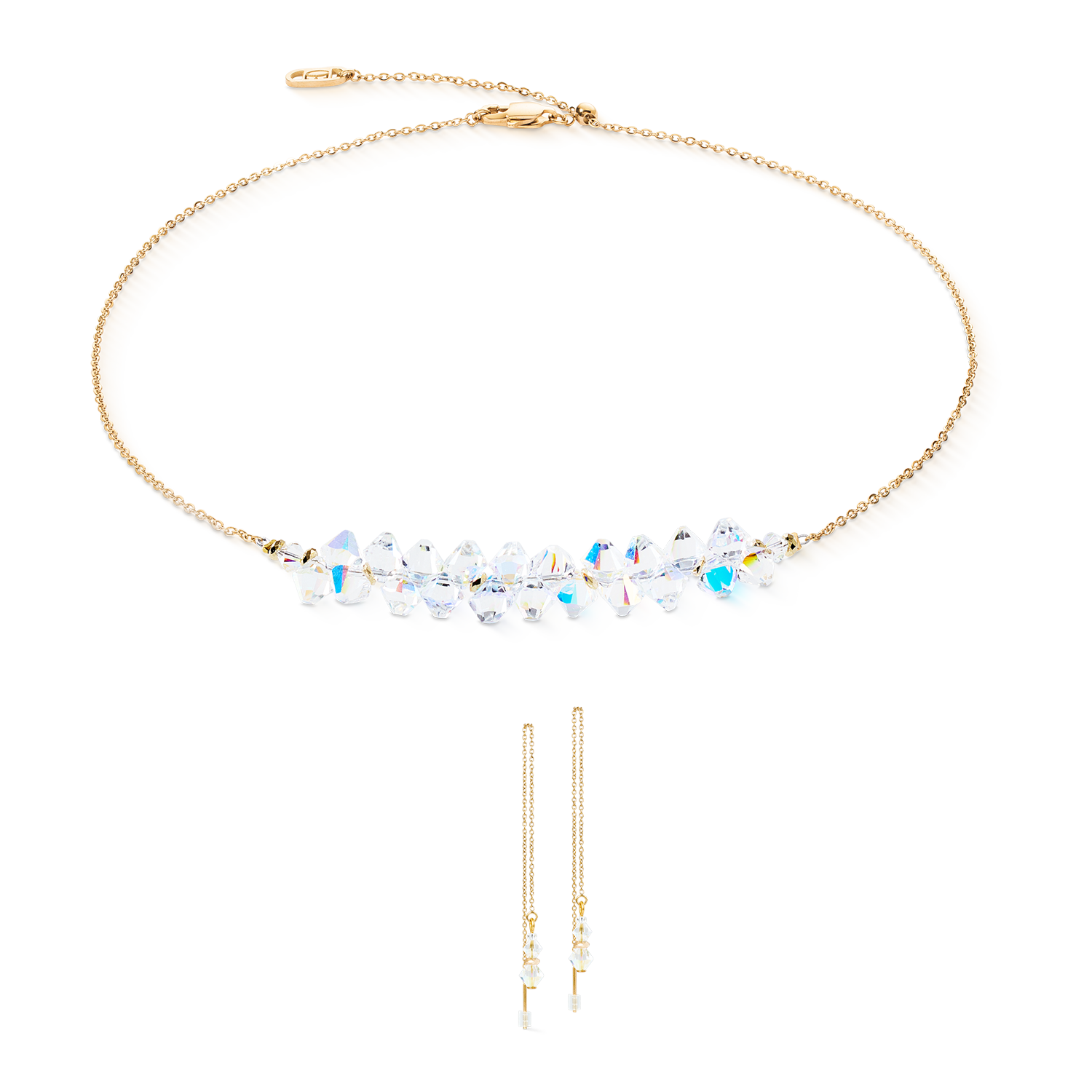 Collana Dancing Crystals Pure oro-cristallo