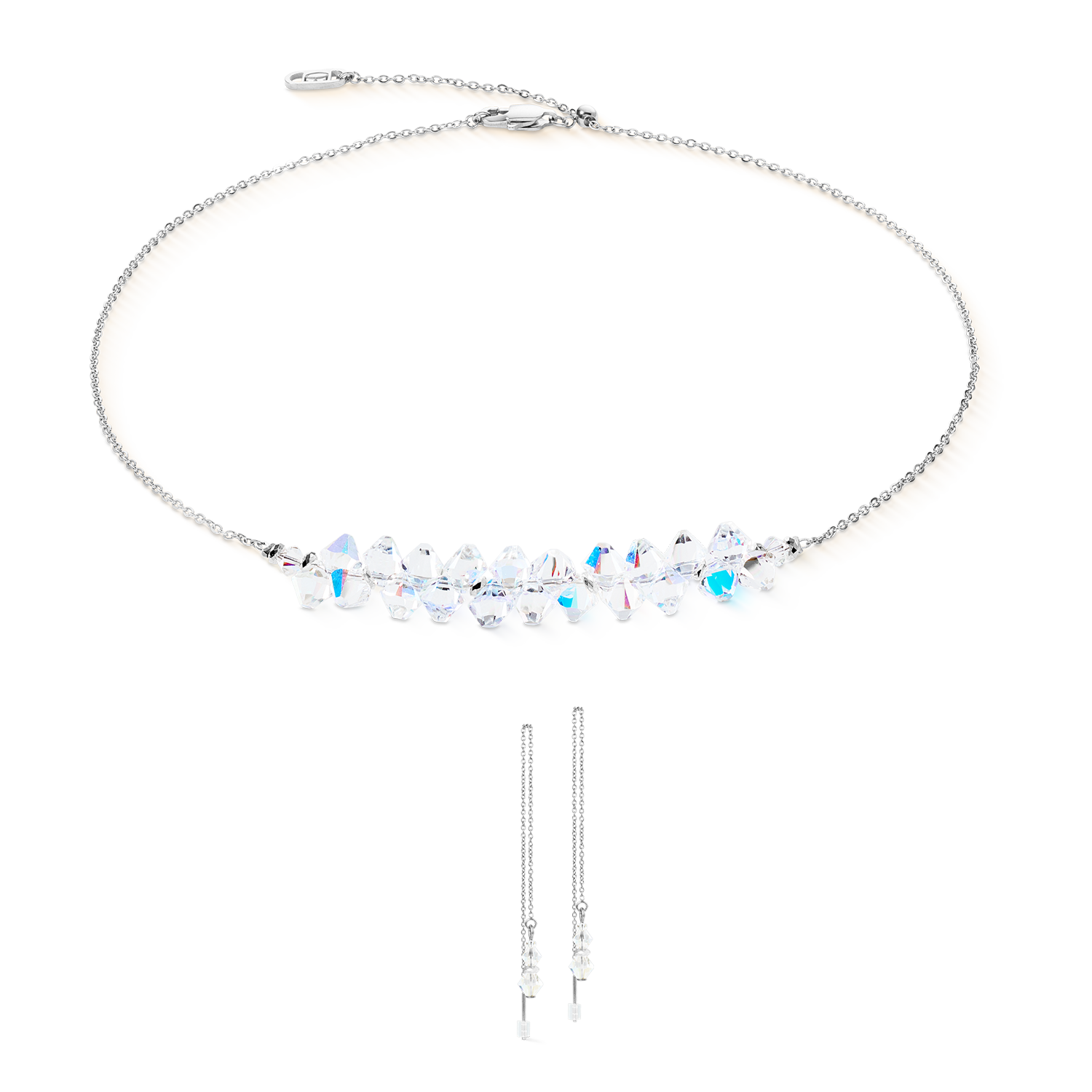 Collana Dancing Crystals Pure argento-cristallo