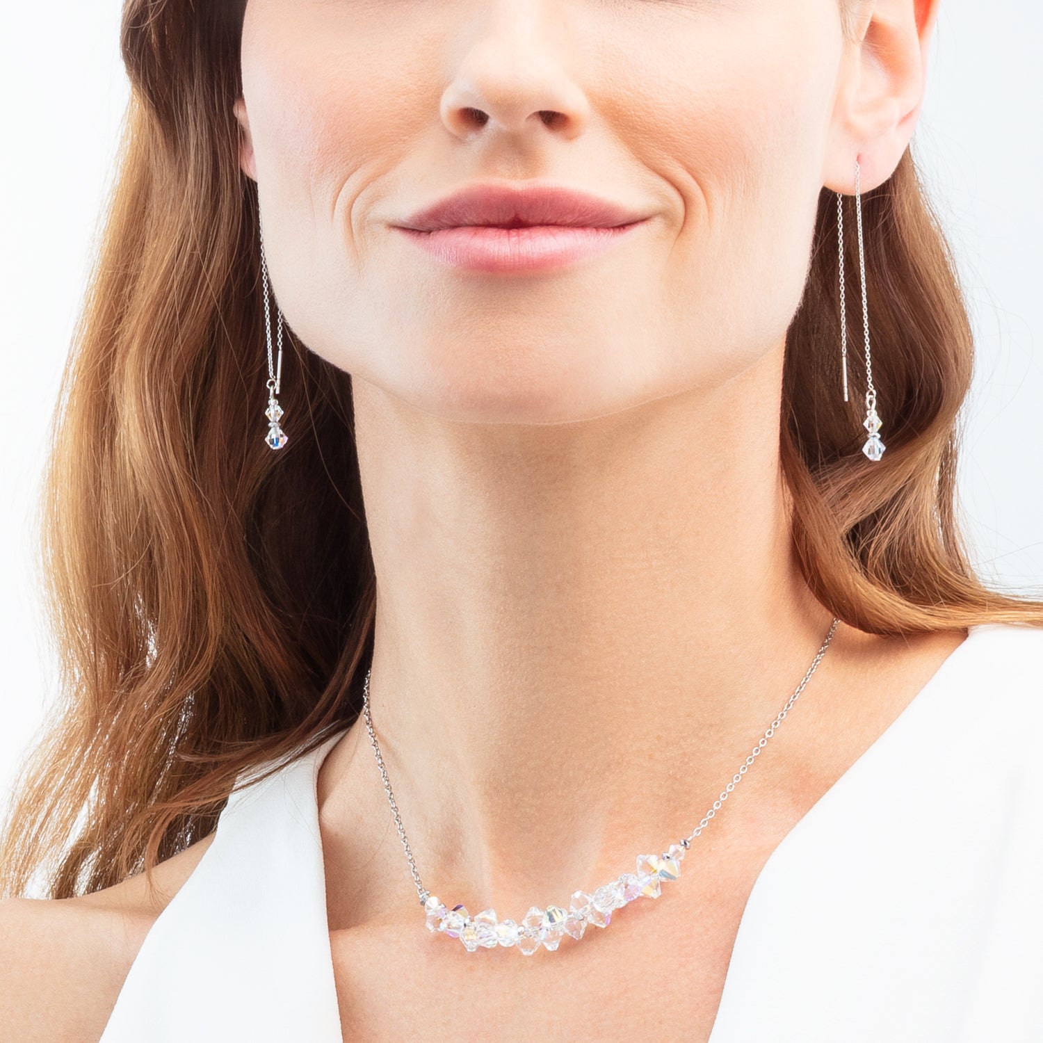 Collana Dancing Crystals Pure argento-cristallo