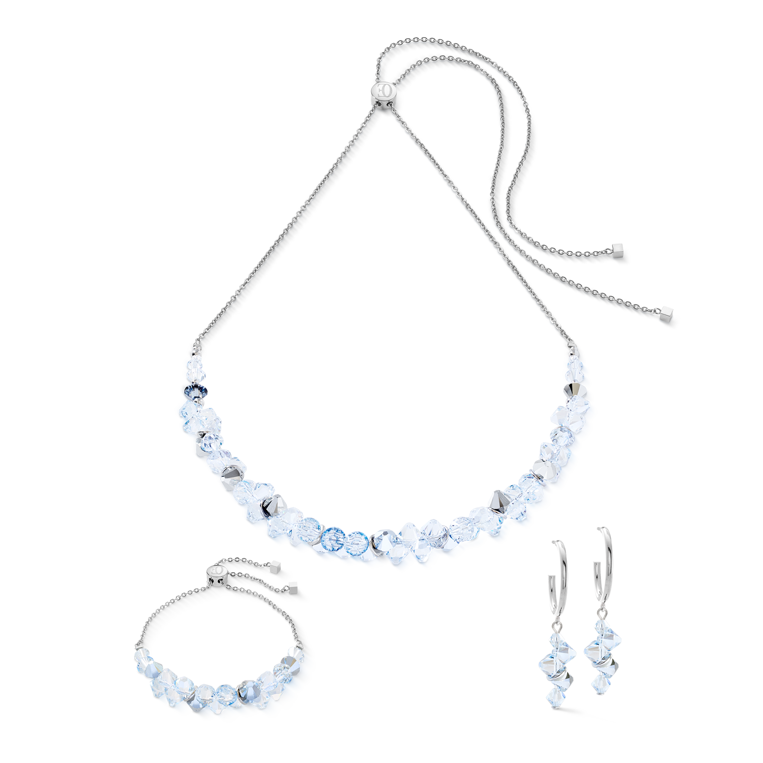 Collana Dancing Crystals argento-cristallo