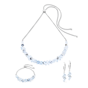 Collana Dancing Crystals argento-cristallo