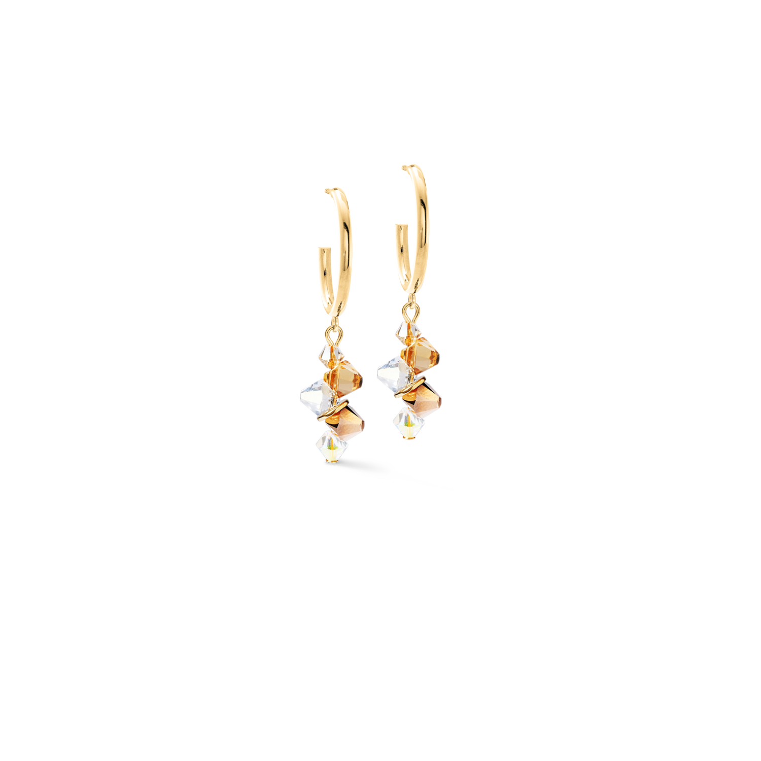 Orecchini Dancing Crystals oro-beige