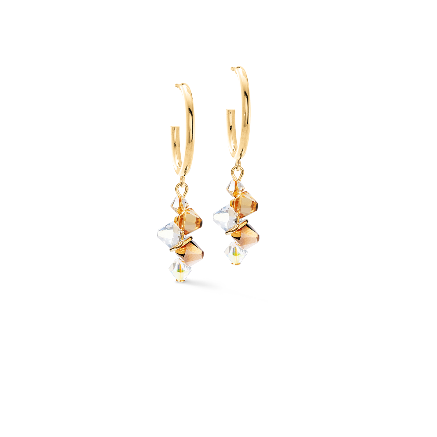 Orecchini Dancing Crystals oro-beige