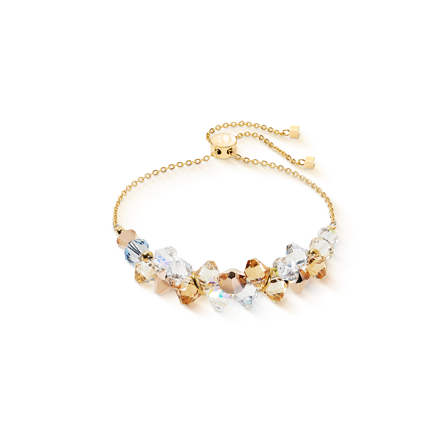 Bracciale Dancing Crystals oro-beige