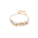 Bracciale Dancing Crystals oro-beige