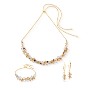Bracciale Dancing Crystals oro-beige