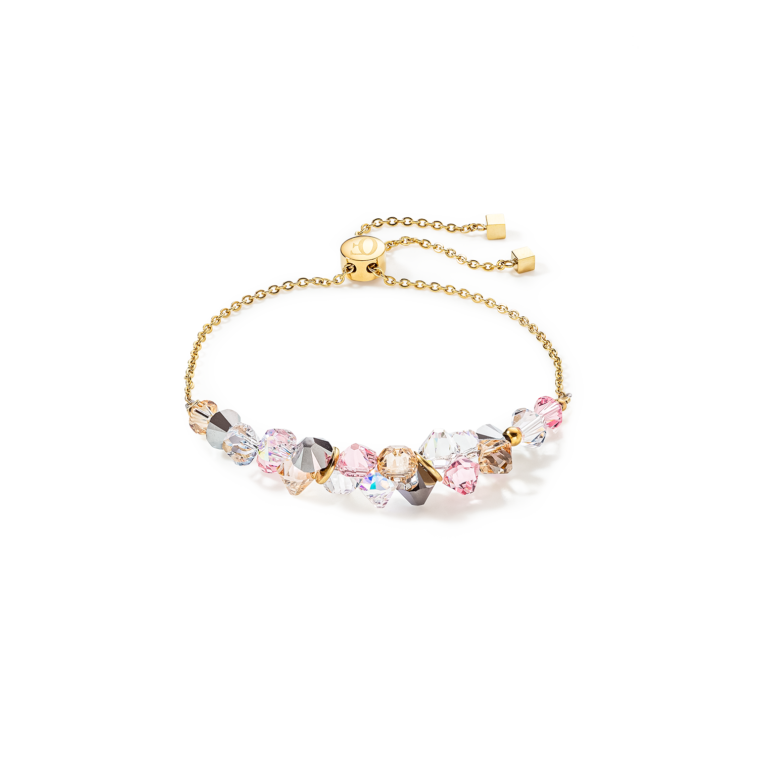 Bracciale Dancing Crystals oro rosa chiaro