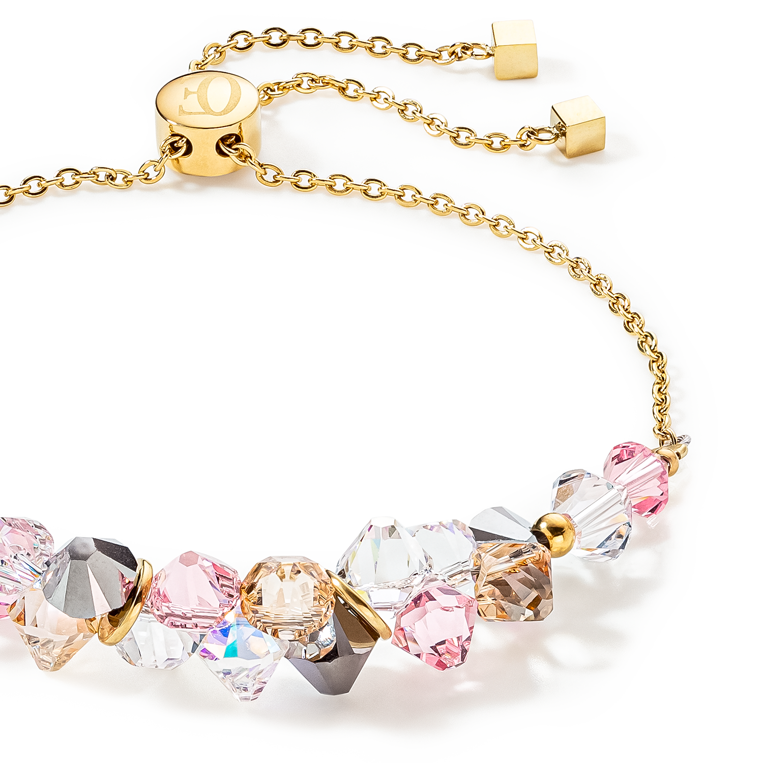 Bracciale Dancing Crystals oro rosa chiaro