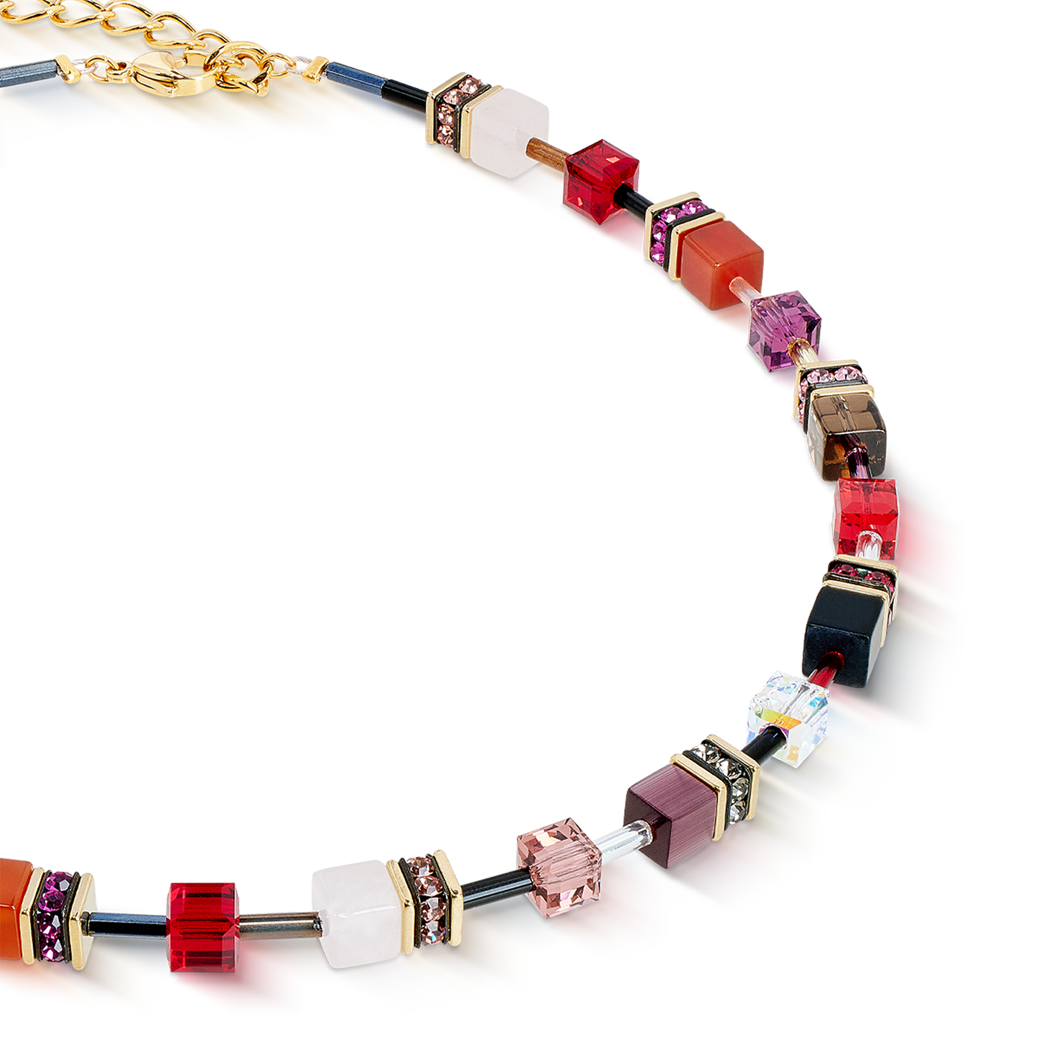 Collana GeoCUBE® Iconic Precious Festive rosso