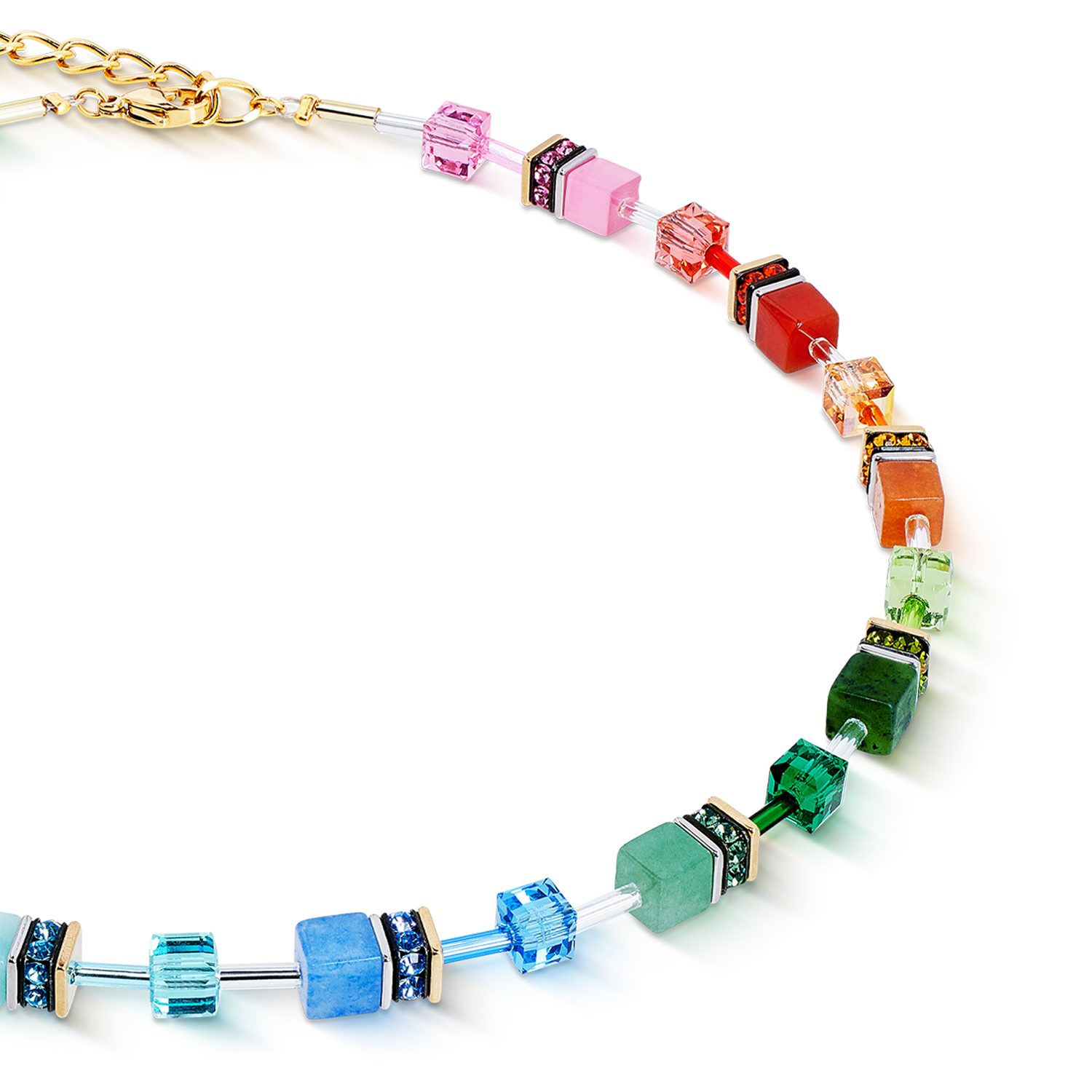 Collana GeoCUBE® Iconic Precious Rainbow