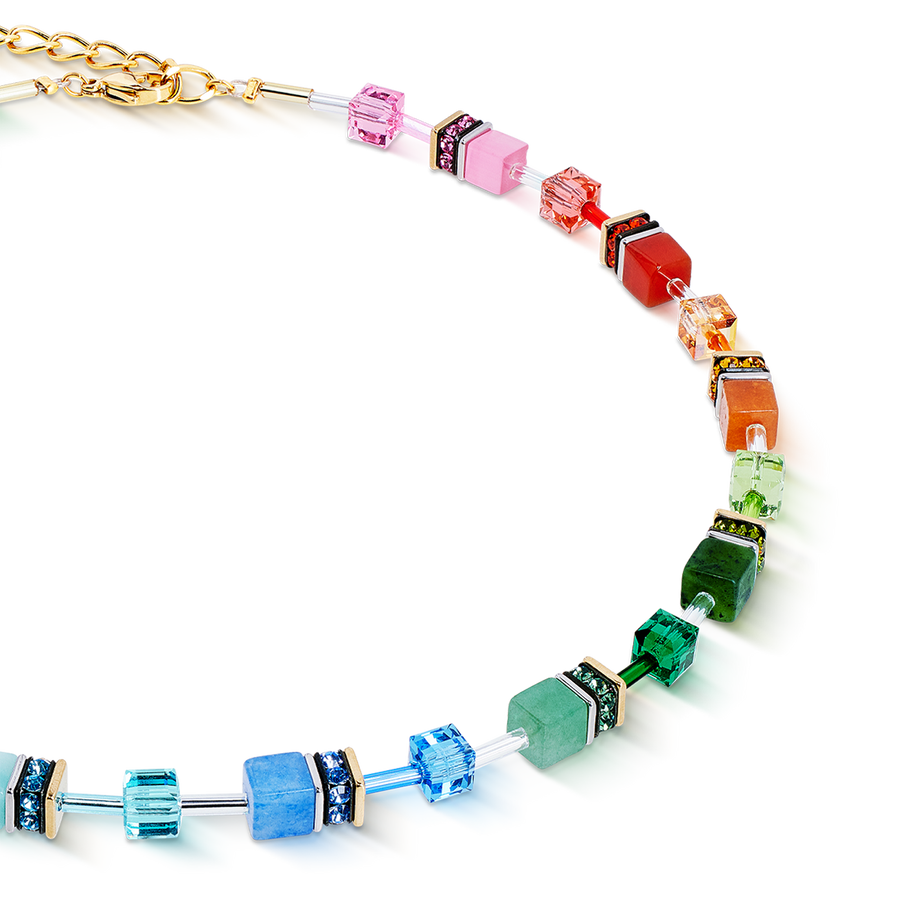 Collana GeoCUBE® Iconic Precious Rainbow