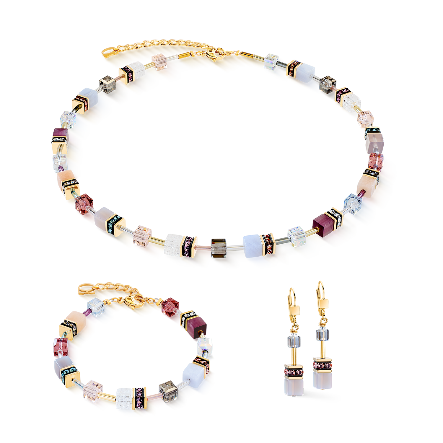 Collana GeoCUBE® Iconic Precious Golden Blush
