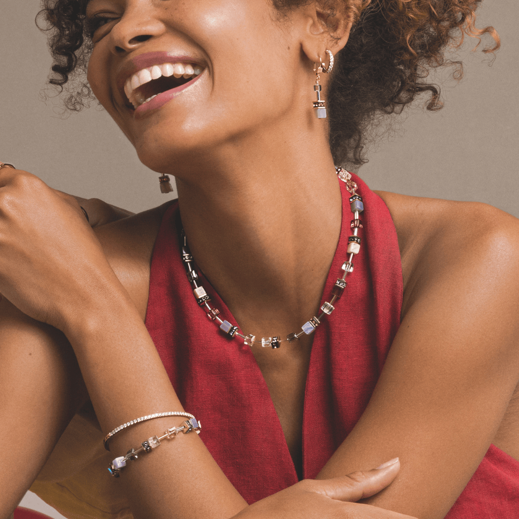 Collana GeoCUBE® Iconic Precious Golden Blush