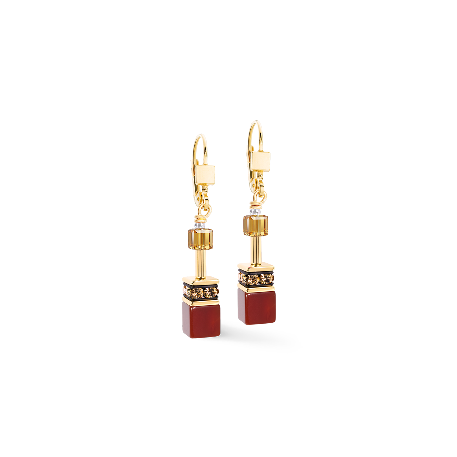 Orecchini GeoCUBE® Iconic Precious Amber Glow