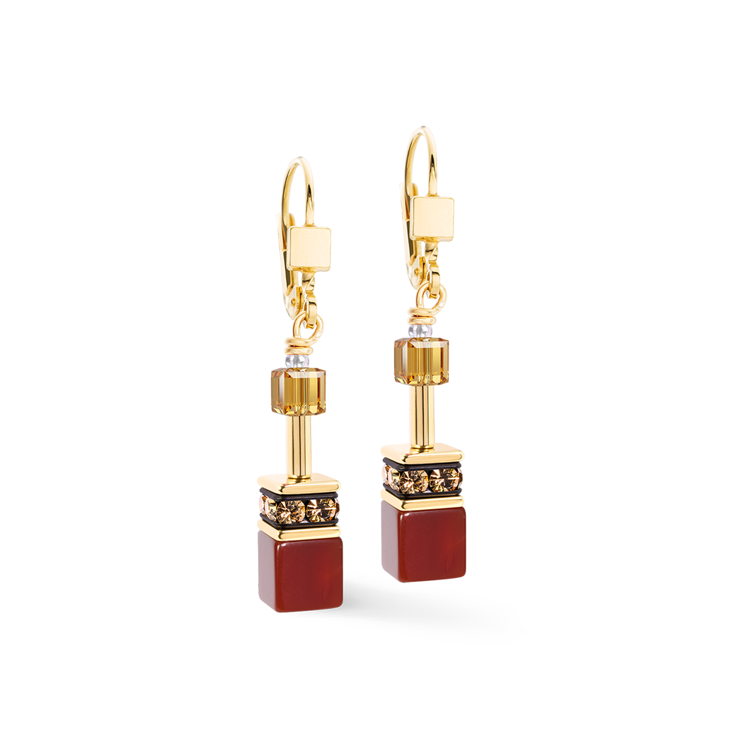 Orecchini GeoCUBE® Iconic Precious Amber Glow