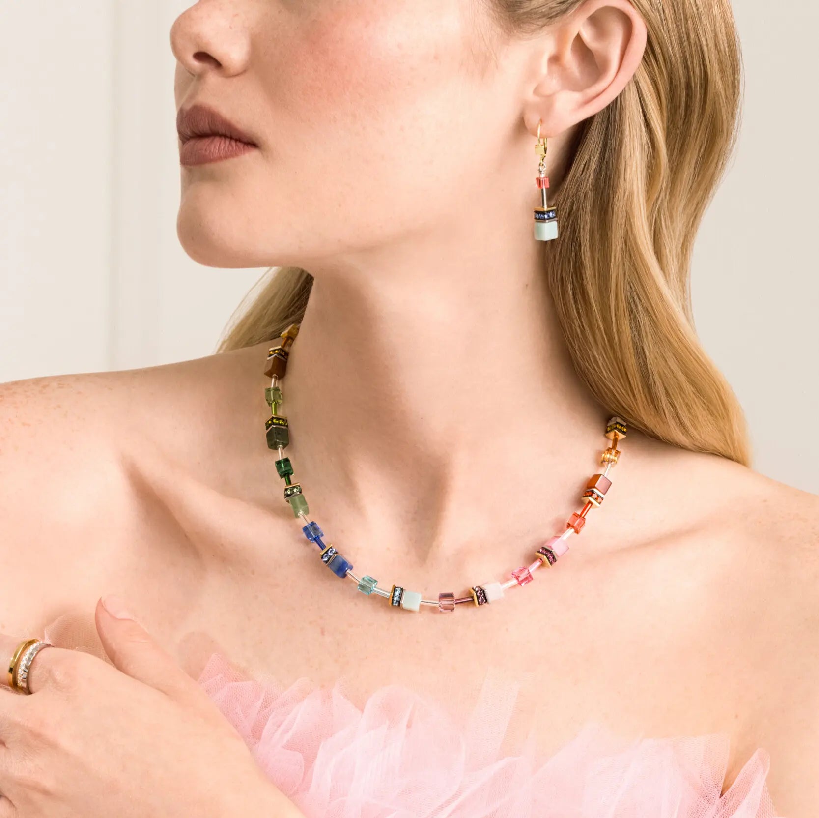 Orecchini GeoCUBE® Iconic Precious Rainbow