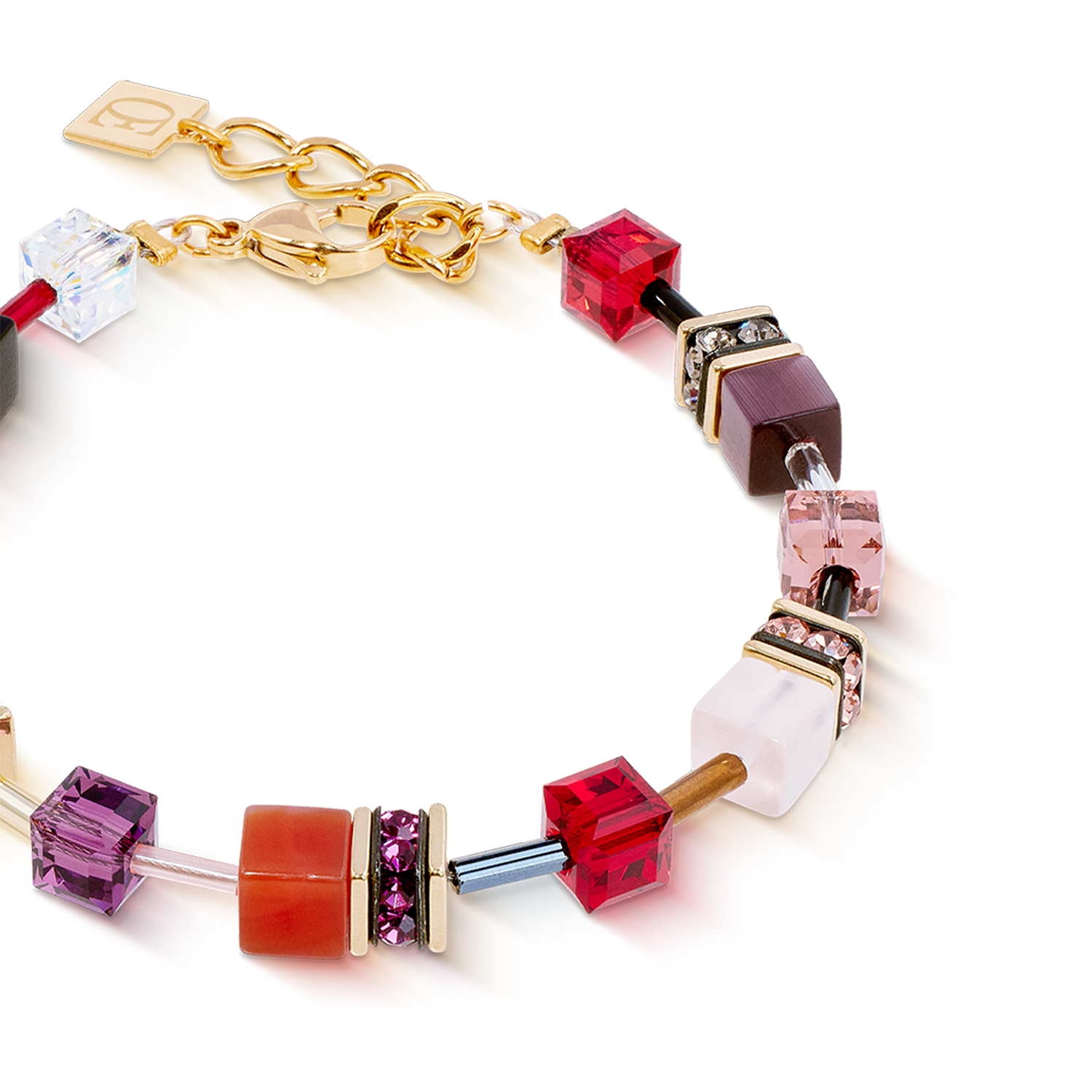Bracciale GeoCUBE® Iconic Precious Festive rosso