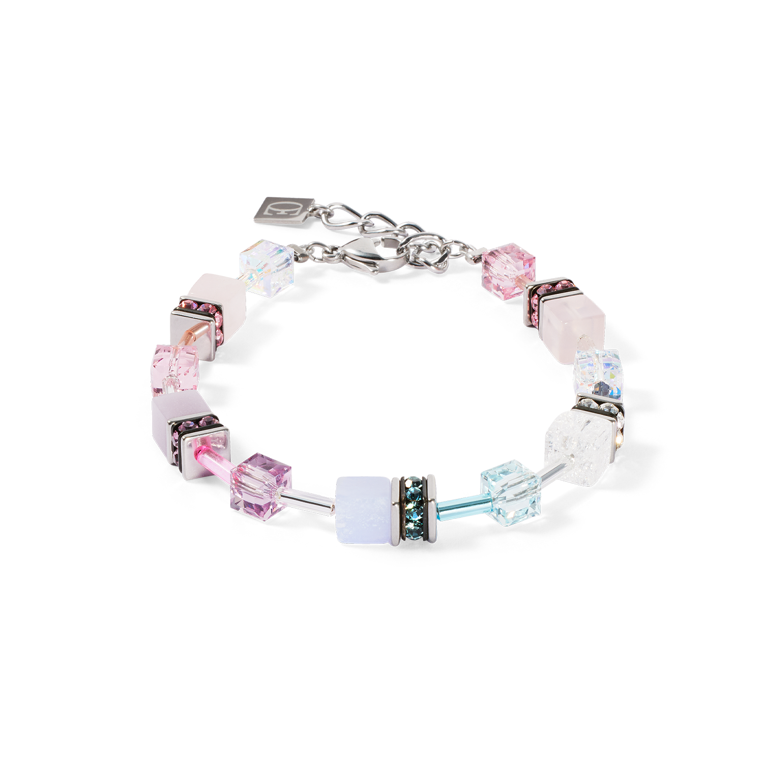Bracciale Iconic Precious GeoCUBE® rosa-lilla