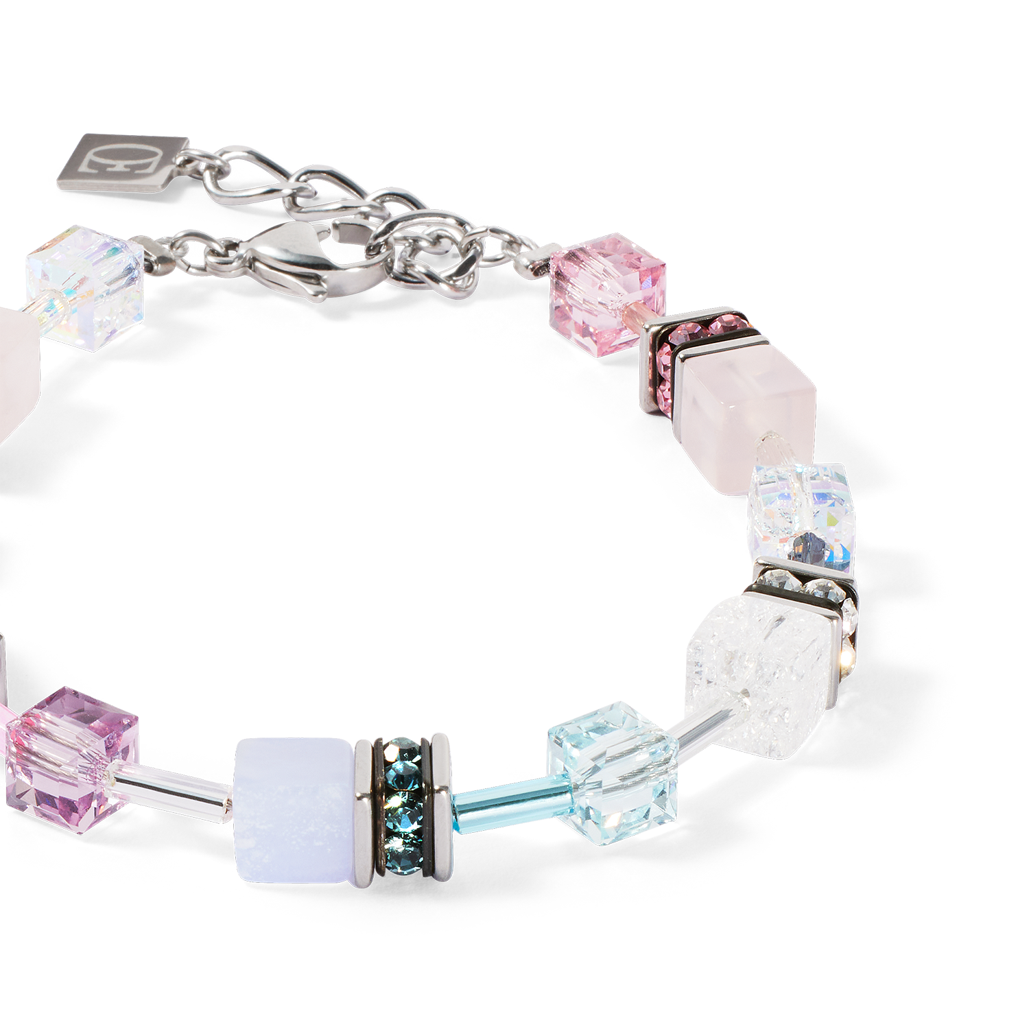 Bracciale Iconic Precious GeoCUBE® rosa-lilla