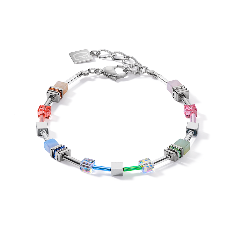 Braccialetto GeoCUBE® Multitask 4-in-1 summer multi pastello argento