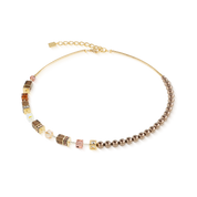 Collana GeoCUBE® Precious Fusion Pearls Mocha Mousse