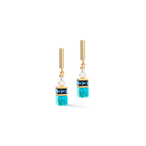 Orecchini GeoCUBE® Precious Fusion Pearls turchese