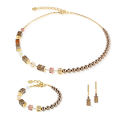 Orecchini GeoCUBE® Precious Fusion Pearls Mocha Mousse