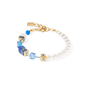 Bracciale GeoCUBE® Precious Fusion Pearls blu