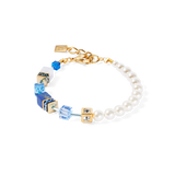 Bracciale GeoCUBE® Precious Fusion Pearls blu