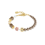 Bracciale GeoCUBE® Precious Fusion Pearls Mocha Mousse