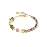 Bracciale GeoCUBE® Precious Fusion Pearls Mocha Mousse