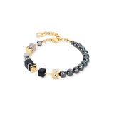 GeoCUBE® Precious Fusion Pearls Bracciale Anthracite Glow