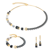GeoCUBE® Precious Fusion Pearls Bracciale Anthracite Glow
