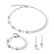 Bracciale GeoCUBE® Precious Fusion Pearls bianco