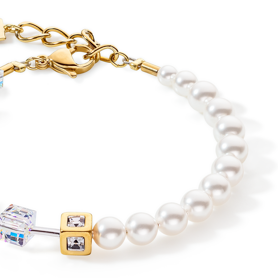 Bracciale GeoCUBE® Precious Fusion Pearls multicolor pastello