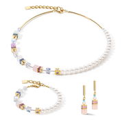 Bracciale GeoCUBE® Precious Fusion Pearls multicolor pastello