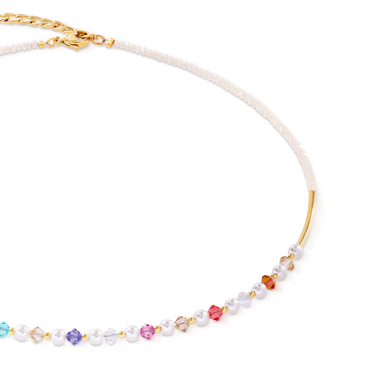 Collana Princess Pearls oro-rainbow