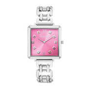 Orologio Iconic Cube Viva Magenta Statement argento