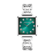 Orologio Iconic Cube Turquoise Glaze Statement argento