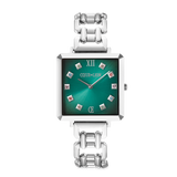 Orologio Iconic Cube Turquoise Glaze Statement argento